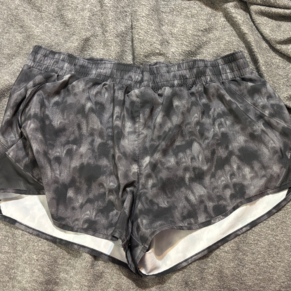 All in Motion Black Patterned Women's Athletic Shorts